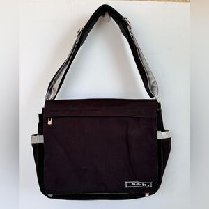 Ju-Ju-Be Classic Collection Better Be Messenger Diaper Bag, Black/Silver